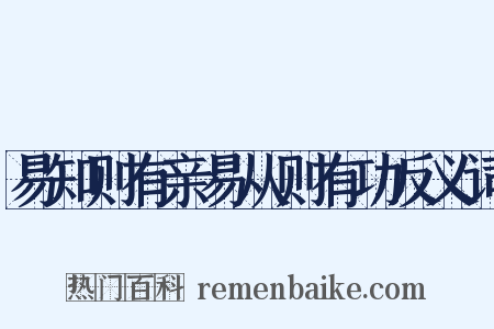 易知则有亲易从则有功反义词是什么意思的图片